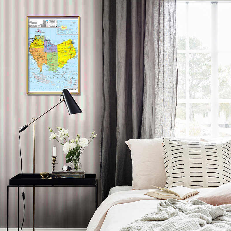 42*59cm Australia mapa transportu w francuskiej ścianie plakat artystyczny na płótnie malarstwo podróży szkolne Home Decoration