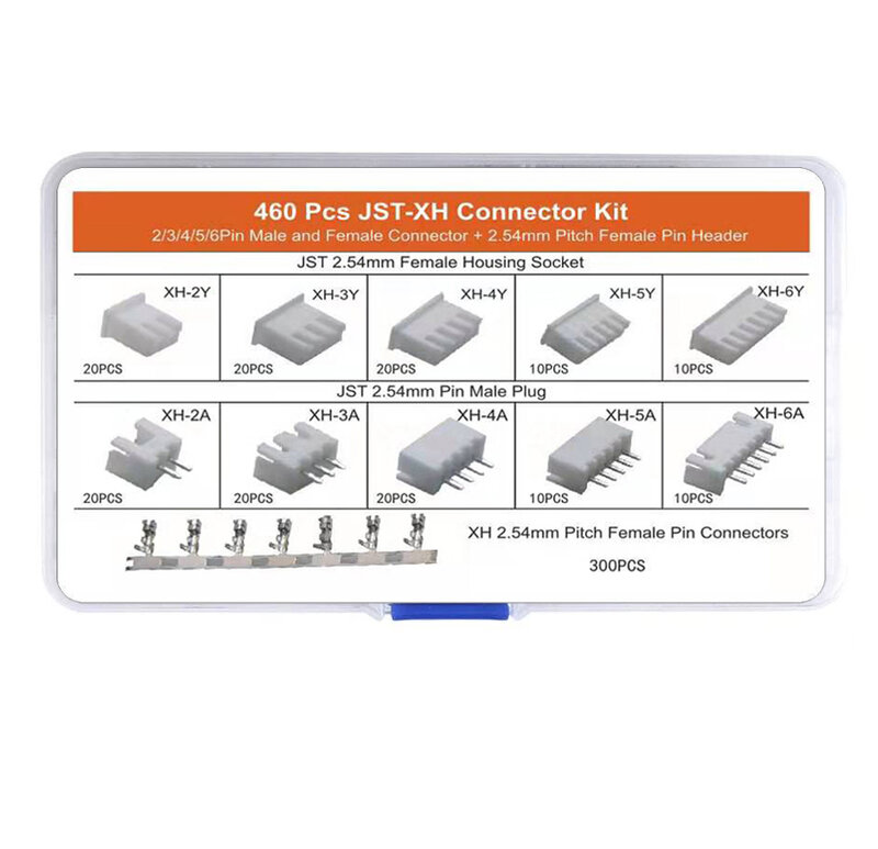 IWS-3220M 460PCS JST-XH Terminals Kit Micro Connectors Pins Crimping Tool 0.03-0.52mm² Pliers for D-Sub,Open Barrel Suits Molex