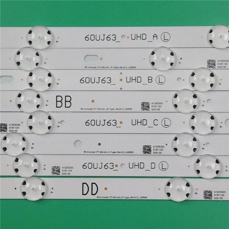 Bandas LED para LG 60UJ630Y 60UJ6320 60UJ632T 60UJ633T, barras de retroiluminación 60uj63 _ UHD, reglas de línea, matriz Innotek 17Y 60 pulgadas