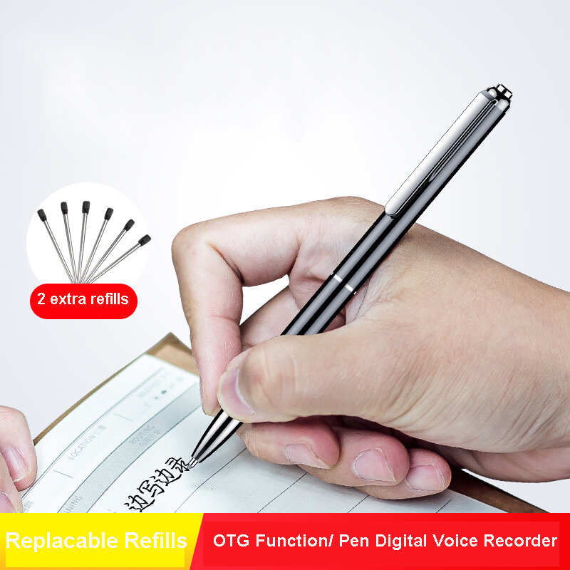 32Gb Digitale Voice Recorder Pen 64G 128Gb Audio Opname Wav 192Kpbs Oplaadbare Sound Dictafoon V10