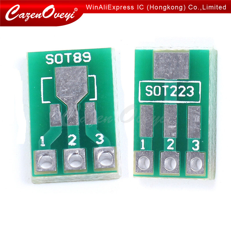 20pcs/lot SOT89 SOT223 to DIP PCB Transfer Board DIP Pin Board Pitch Adapter keysets In Stock