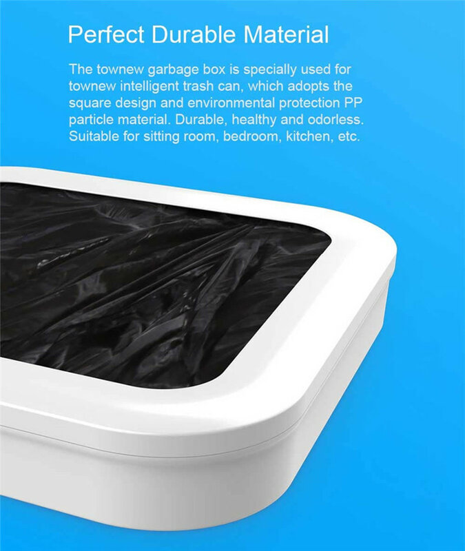 Townew-accesorios para cubo de basura inteligente T1, anillo de glándula, adaptador de corriente, bolsas de basura de repuesto, anillos de recarga