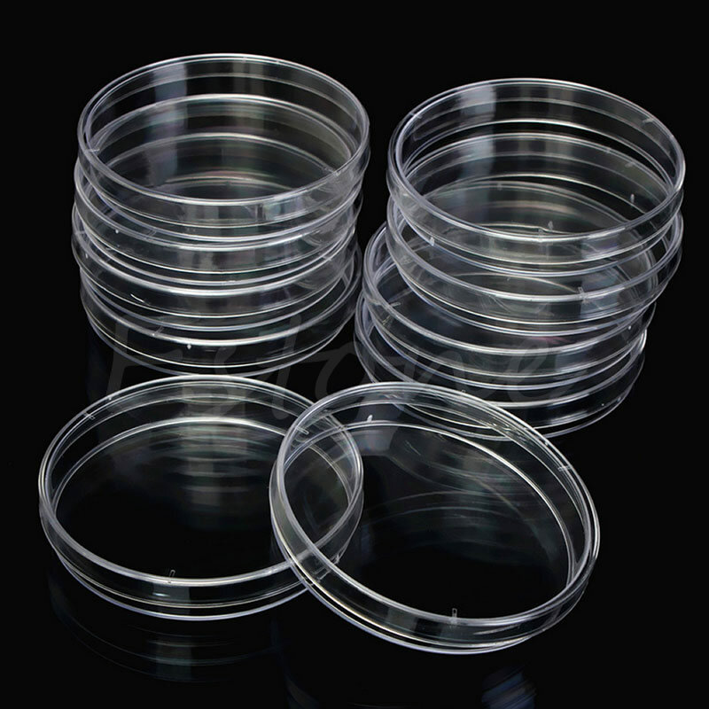Пластиковые чаши Петри для бактериальных дрожжей, 10 дюймов, шт./упак. дюйма, 90x15 мм