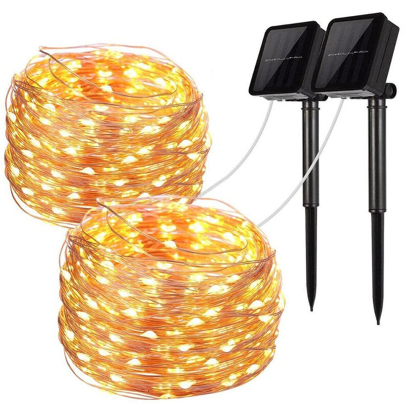 Solar String Fairy Lights 7M 12M 22M Waterproof Outdoor LED Garland Solar Outdoor Power Lamp Christmas For Garden Decoration