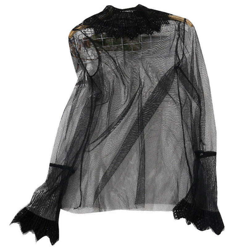 Блузка Женская Осенняя кружевная с длинным рукавом, 800