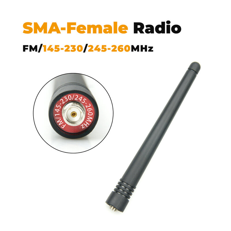 (220-260MHZ) Universal Walkie Talkie Short Antenna FM/145-230/245-260MHz SMA-Female Antenna For Baofeng UV-5R III UV-S9 UV-82T
