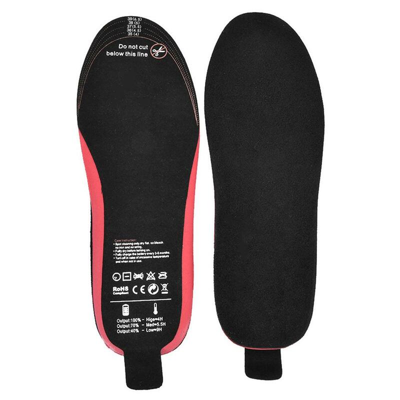 Smart Remote Heating Insole In Winter USB Lithium Battery Charging Electric Heating Insole Cutable Foot Warmer LED Indicator