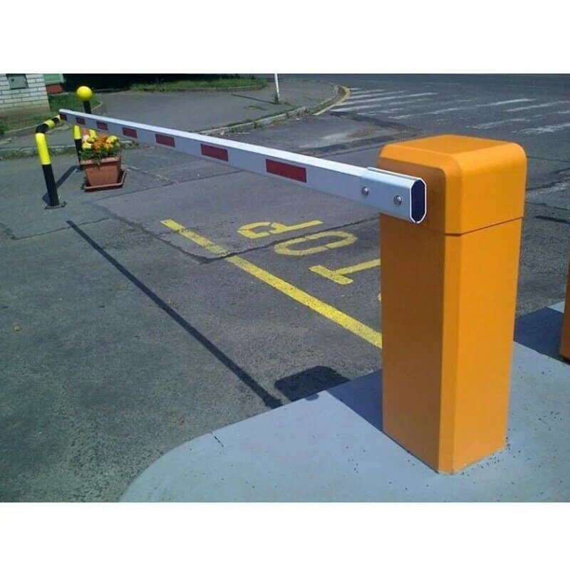 Barrera de brazo de estacionamiento resistente de 220VAC, puerta de barrera automática con pluma de 4m