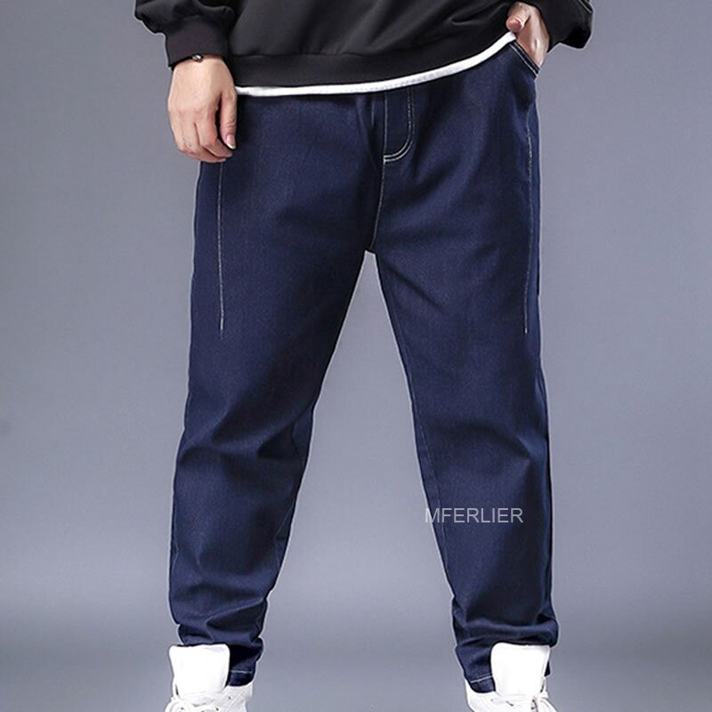 MFERLIER Autumn Spring Jeans Men 7XL 140kg 5XL 6XL Large Size Trousers
