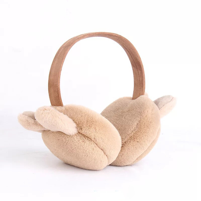 New Elegant Rabbit Ear Winter Earmuffs For Women Warm Earmuffs Ear Warmers Gifts For Girls Cover Ears Outdoor Riding Keep Warm