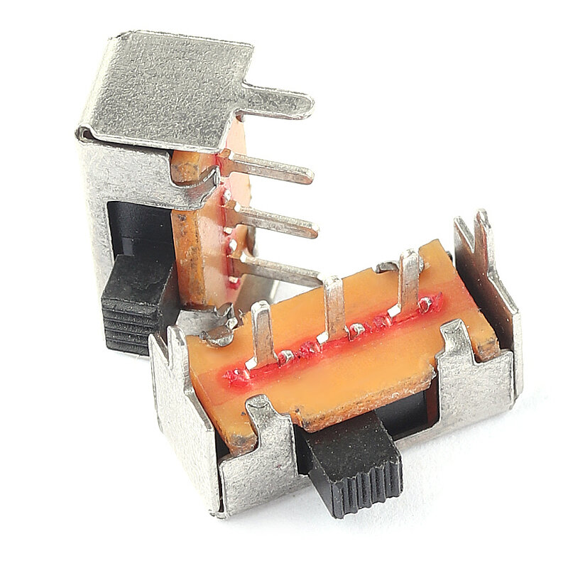 Interruptor lateral de palanca, Mini Interruptores deslizantes de 3 pines, G5, SK12F14, 10 Uds.