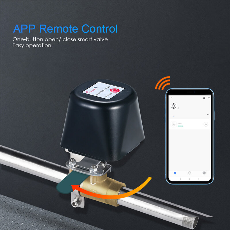 Умный беспроводной контроллер для газа и воды Tuya ZigBee, автоматический контрольный клапан для умного дома, работа с Alexa,Google Assistant