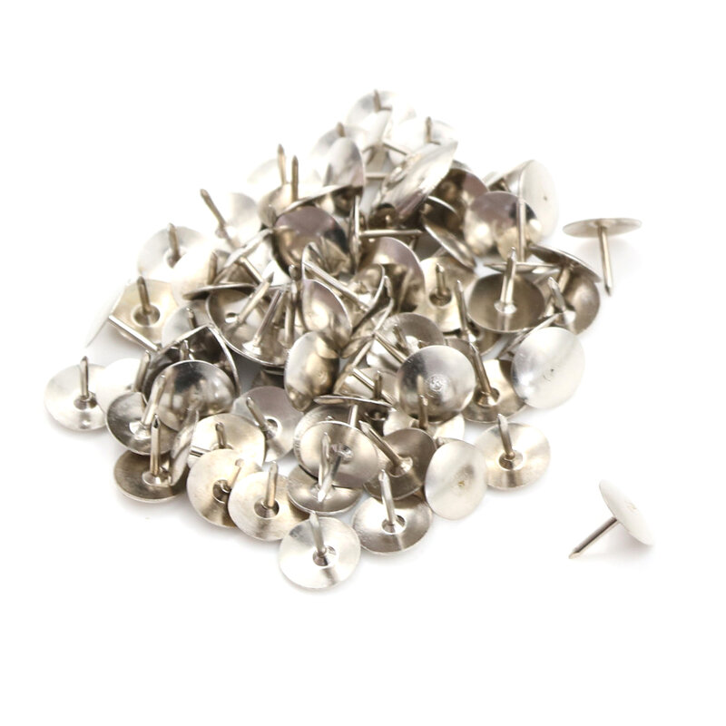 80 Pcs Silber Reißzwecken Ton Corkboard Foto Push-Pins Großhandel