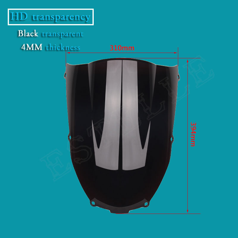 For  Kawasaki ZX-6R 2000-2002-On Motorcycle Windshield Windscreen High Quality ABS Plastic ZX-6R2000 2001 2002