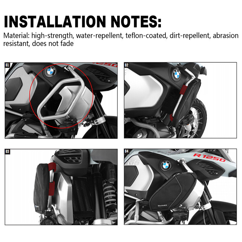 Barras de choque de marco de motocicleta, bolsa impermeable, herramienta de reparación, colocación, bolsa de viaje para BMW R1250GS Adventure R 1250 GS