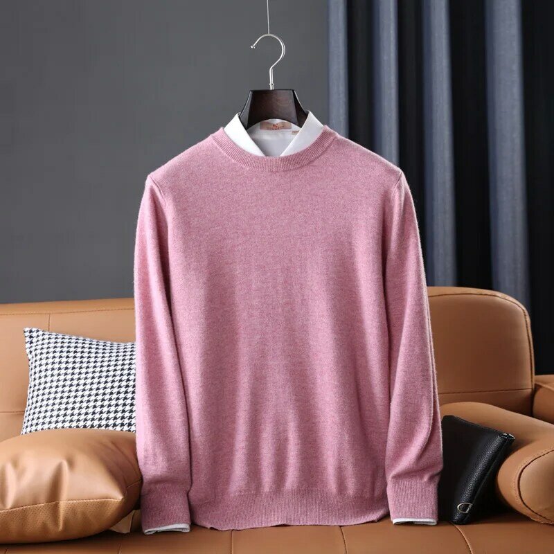 100% 순수 호주 양모 니트 스웨터 뜨거운 판매 남자 점퍼 겨울 새로운 패션 Oneck 표준 Pullovers 모직 남성 의류
