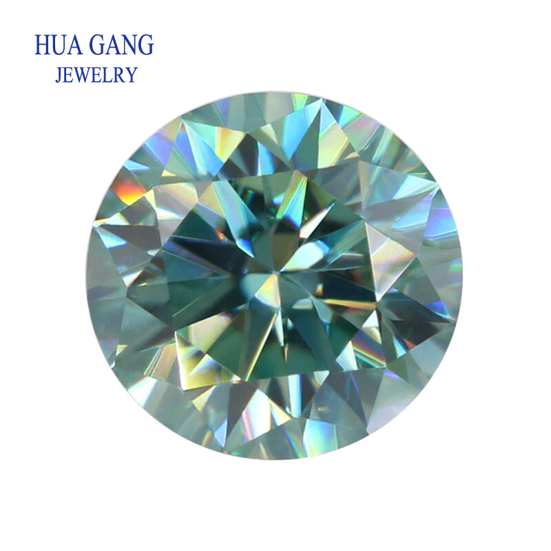 Venda por atacado 6.5 para a joia do anel venda por atacado pedra de diamante de moissanite real 1ct 2022mm cor azul vvs1 3ex corte solto