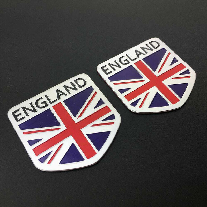 Emblemas para maletero de coche, pegatinas con bandera del Reino Unido, para puerta trasera de motocicleta, insignias, 2 uds.