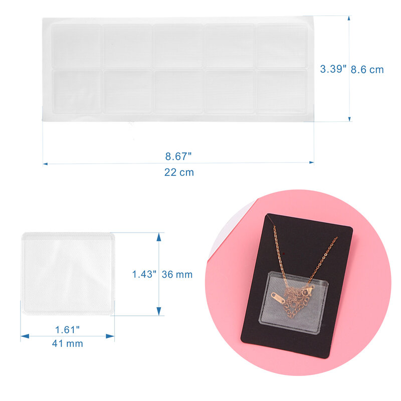 50 pçs opp auto-adesivo saco de plástico brincos exibir colares cartões para fazer jóias papelão papel pacotes diy fornecer