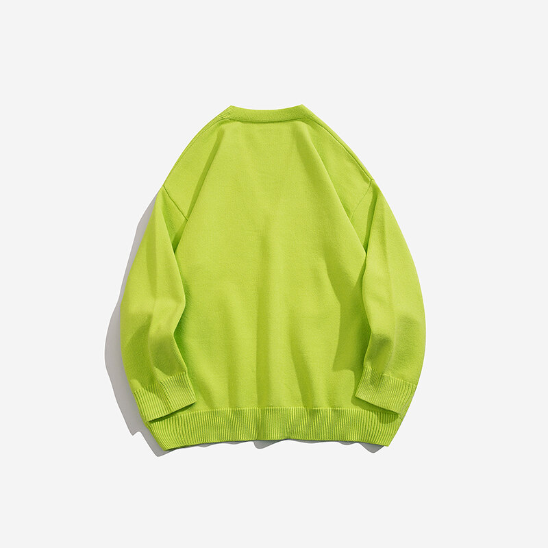 Suéter de Primavera de color sólido personalizado para hombre, cárdigan con botones y cuello en V, moda maglioni, 2022