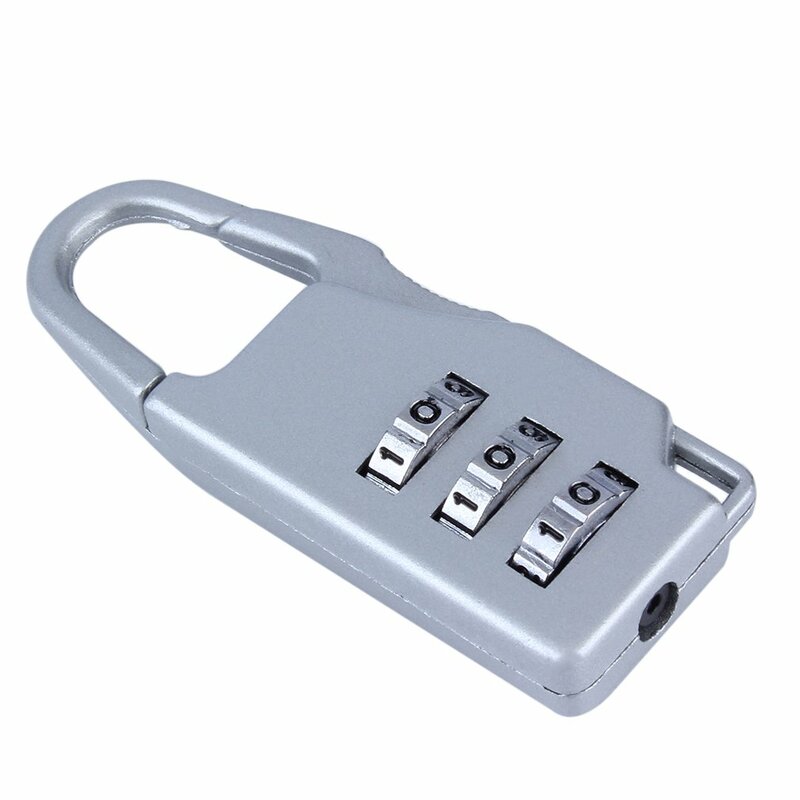3 mini dial dígitos código número senha combinação cadeado segurança travamento bloqueio de segurança para bagagem cadeado ginásio