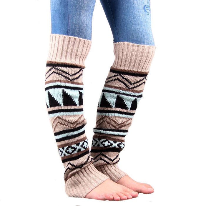 Jambières tricotées au genou pour femmes, chaussettes chaudes, poignets de bottes, chaussettes longues, crochet solide, mode chaude, hiver