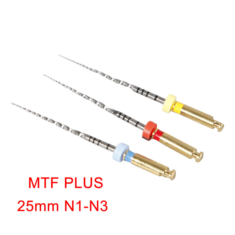 ทันตกรรมEndodontic NiTi MTF Tipsไฟล์25มม.N1 N2 N3สำหรับใช้เครื่องยนต์ใช้ตัดRoot Canal MTF-PLUS