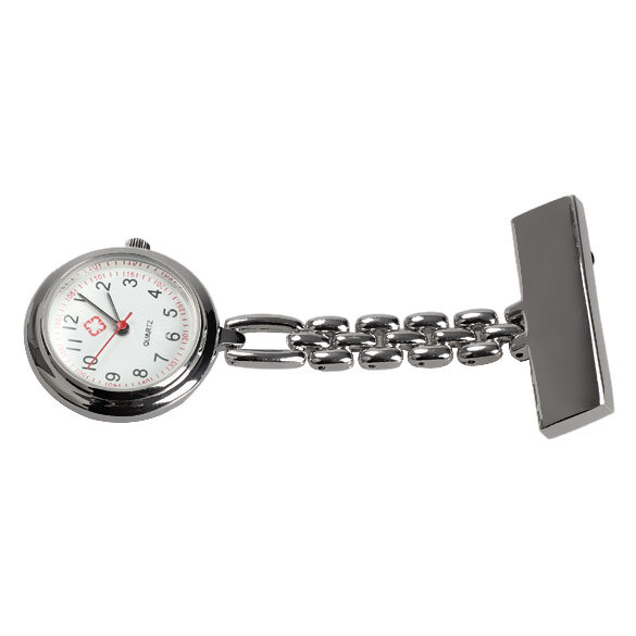 Moda mini enfermeira relógio de bolso mesa com clipe broche corrente relógios quartzo presentes eig88