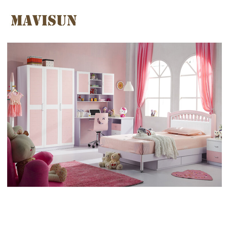 Garde-robe moderne minimaliste pour enfants, ensemble de meubles, rose, bleu, trois portes, deux portes, quatre portes, chambre à coucher
