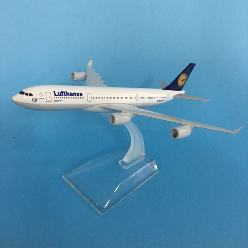 JASON TUTU-Lufthansa Airbus A340 Avião Modelo, Avião Modelo Aircraft, Metal fundido, 1:400 Escala Plane, 16cm, Dropshipping