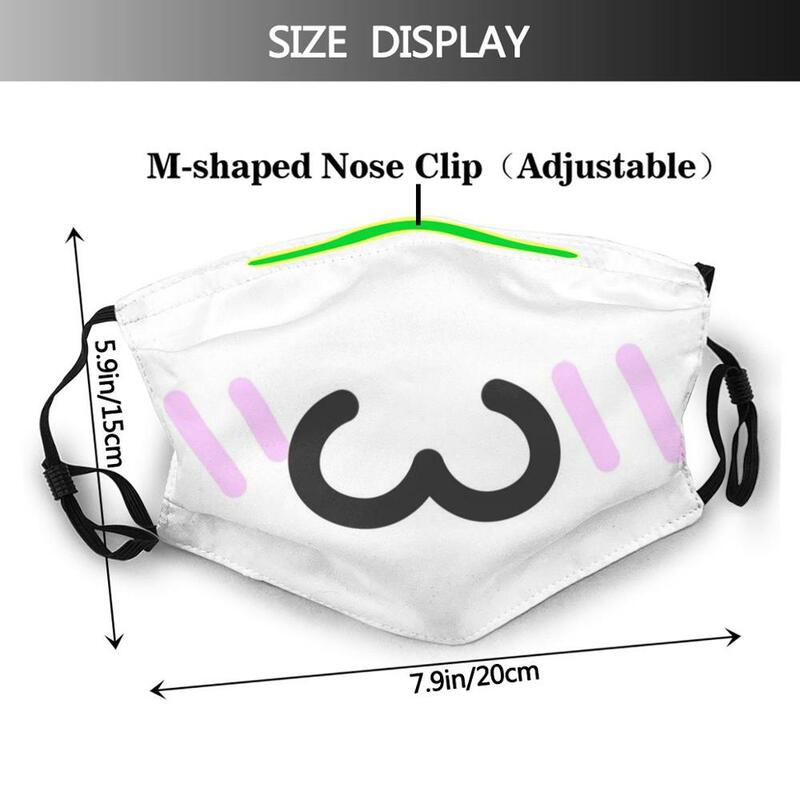 Uwu Masker Gezichtsmasker Met Filter Leuke Kawai Kawaii Japan Japanse Cartoon Anime Kid Kids Masker Gezicht Mond Glimlach