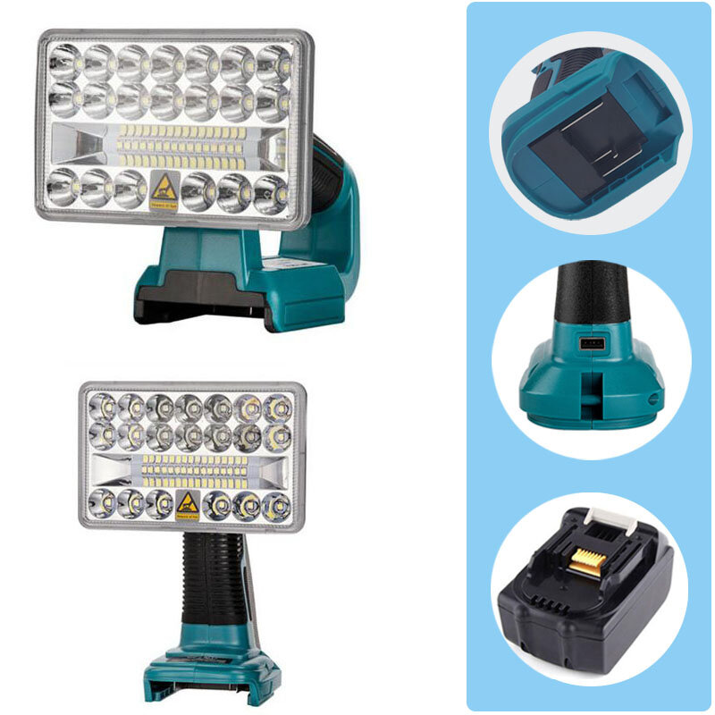 18w 5 Zoll horizontale Lampe 2000lm für Makita 18V Li-Ionen-Batterie LED Arbeits licht bl1840 bl1850 bl1830 bl184