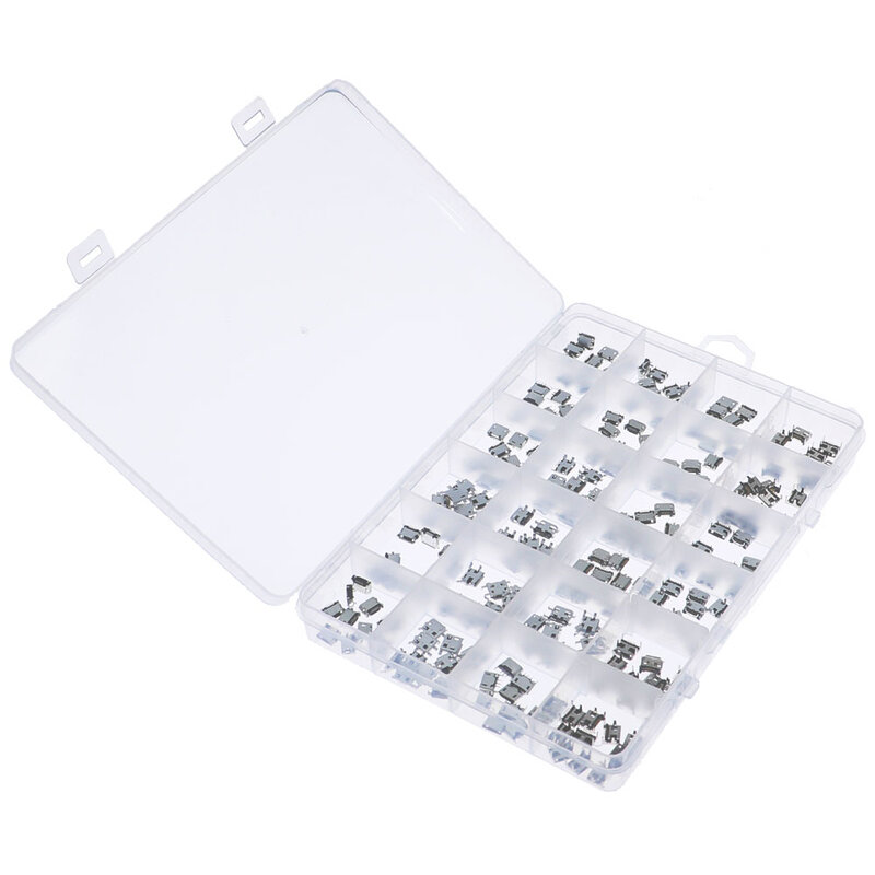 Kit de connecteurs pour téléphone portable et banque d'alimentation mobile, 24 valeurs, micro USB, prise jack 5 broches, ensemble de connecteurs USB, 240 pièces par boîte