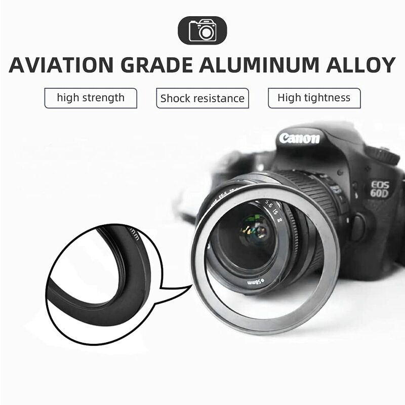 Anillo metálico de regulador de lente, accesorios para herramientas de cámara, 51-52mm-52mm 51mm a 52mm, nuevo