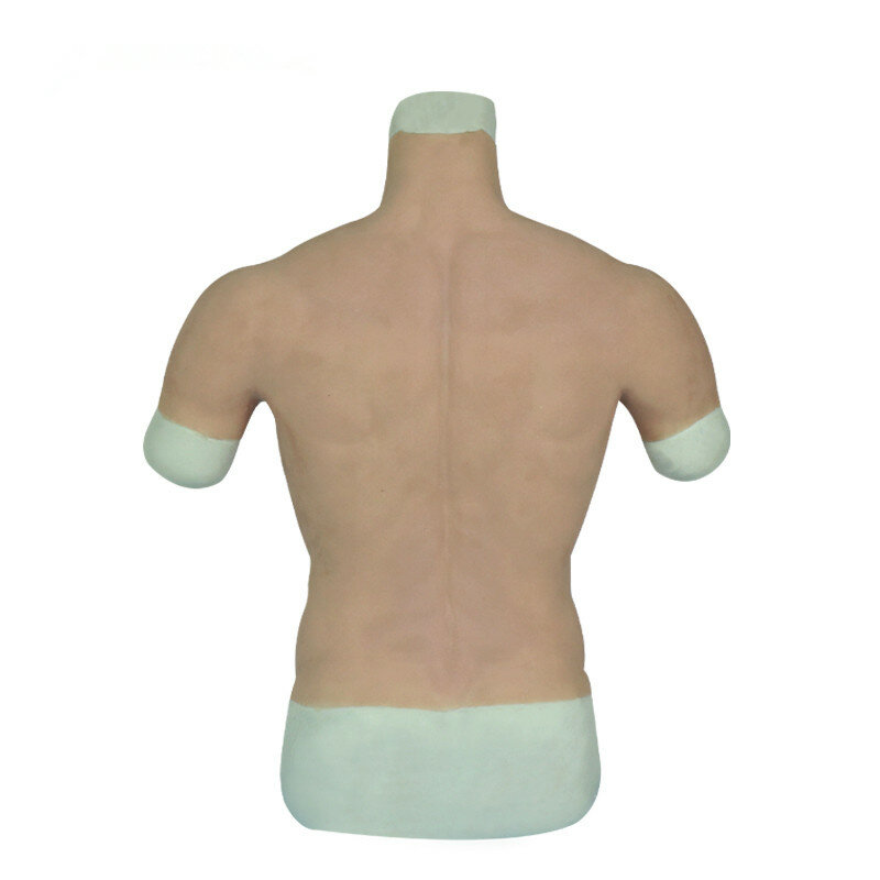 Novo realista falso músculo barriga macho silicone simulação artificial muscular pele acima do corpo artificial cosplay látex shapewear
