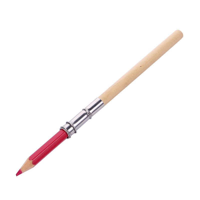 Extension de crayon réglable en bois, support d'art de croquis, outils d'écriture, fourniture de crayons, 2 pièces