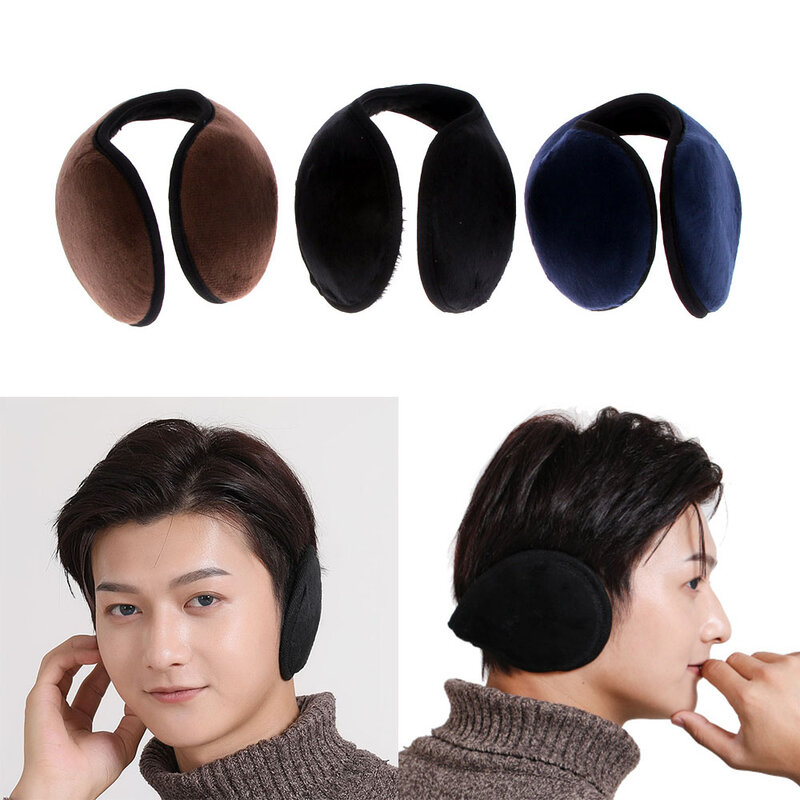 Unisex Winter Earmuffs Fleece Ear Warmer for Men Women Behind the Head Fur Ear Cover Protector Headband Earlap Brand New 2023