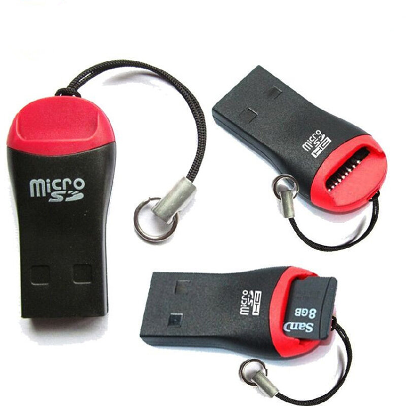 ミニusb 2.0マイクロue tfフラッシュメモリカードリーダー、笛Shape1で1 sdリーダーアダプタノートパソコンの携帯電話