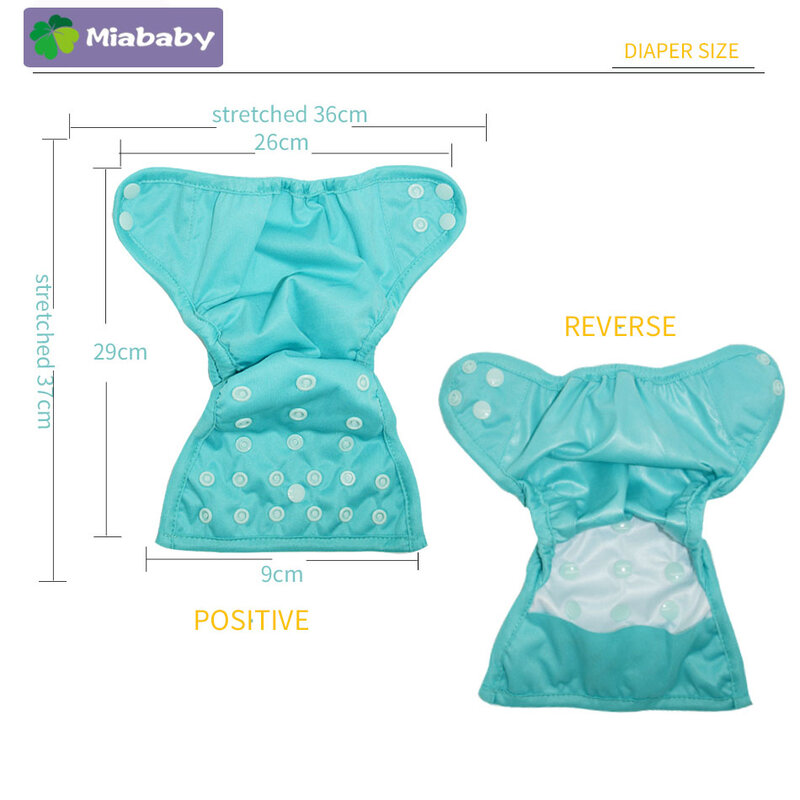 Miababy-cubierta de pañal de tela lavable para bebé recién nacido, cubierta de pañal reutilizable para bebé, trajes de envoltura, pañales de nacimiento para orinal, venta al por mayor
