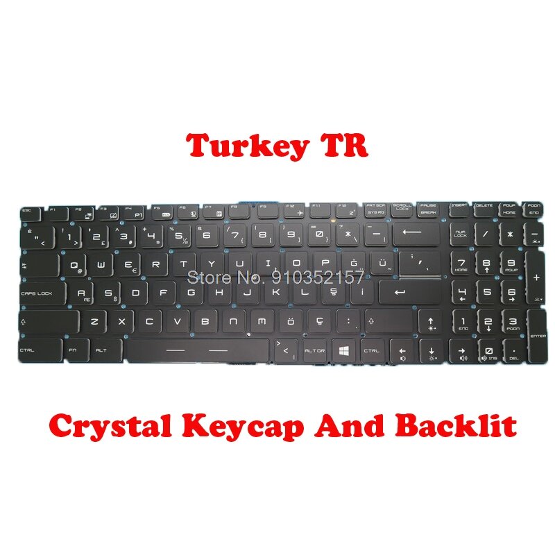 IT GR TR LA Keyboard Backlit Kristal untuk MSI GS60 6QE 6QD PX60 2QD 6QD 6QE WS60 6QH 6QJ 7RJ WS72 6QH WT72 2OK 2OL 2OM GP62 6QF