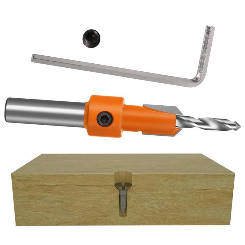 Seau de travail de calcul HSS pour fraise à bois, tige de 8mm, mèche de routeur, extracteur de vis, démolition Remon, évier