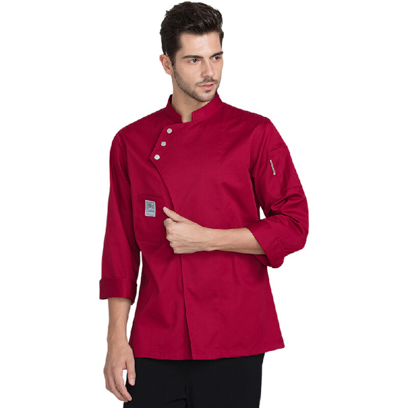 Ropa de Chef de Catering para restaurante, abrigo de Chef de cocina, chaquetas de trabajo, uniforme profesional, monos