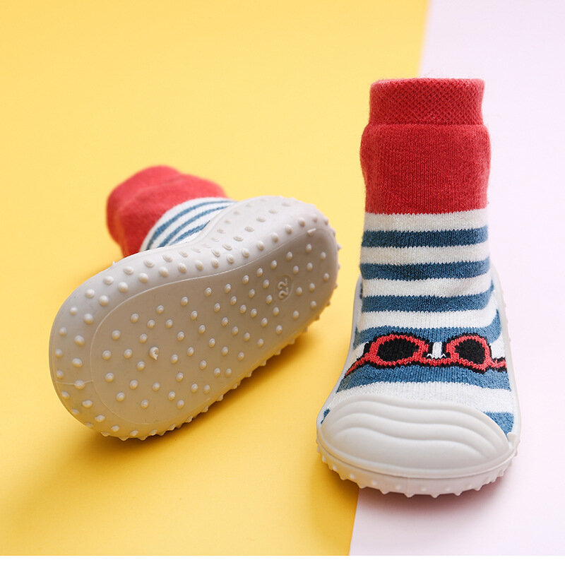 Crianças bebê meias sapatos crianças meias de chão macio fundo antiderrapante piso da criança menina menino recém-nascido enfant sapatos meias com solas de borracha
