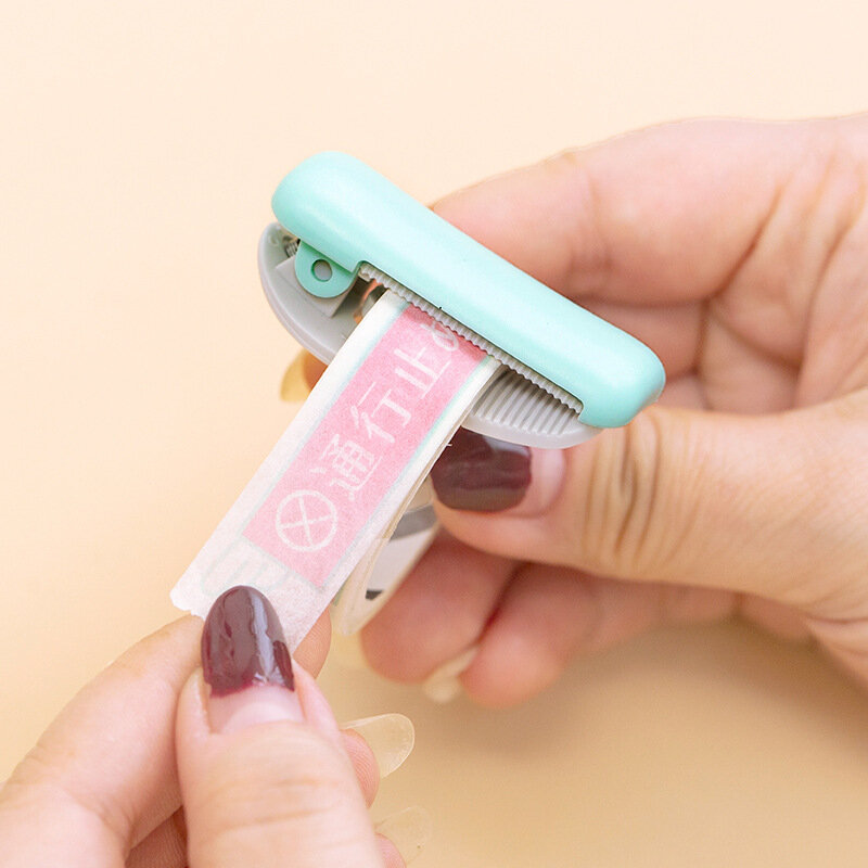 1 Uds. Dispensador de cinta Washi Mini creativo de material de papelería Kawaii cortador de Cinta adhesiva de oficina de plástico portátil suministros escolares