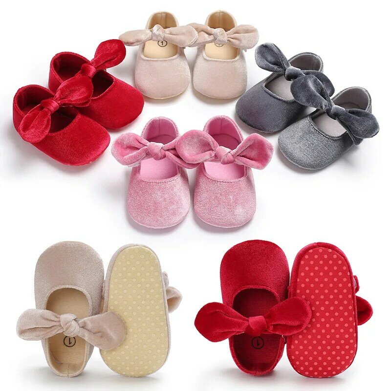 Newborn Baby Prewalker Soft Bottom Anti-slip Shoes Footwear Classic Princess First Walker Baby Girl Shoes