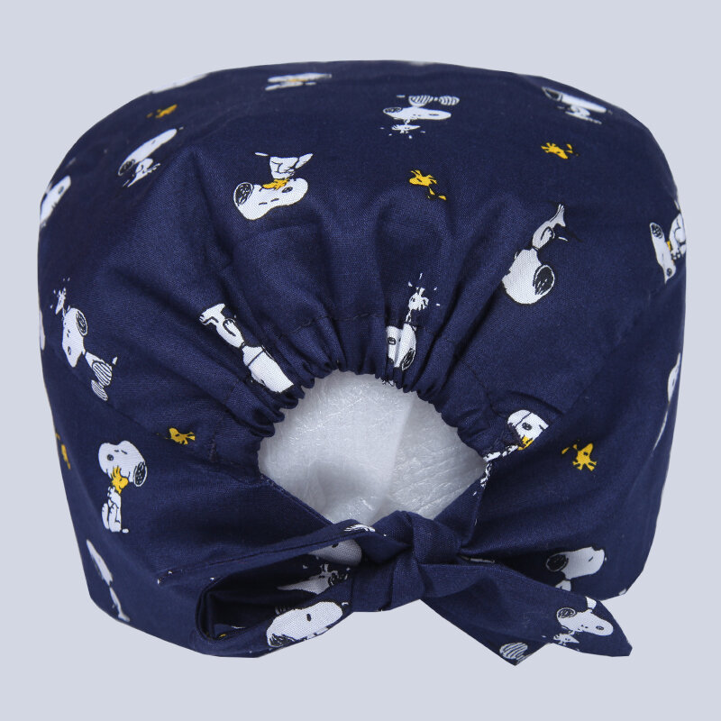 Cappellini per animali domestici stampa veterinaria Scrub cappello infermieristica cranio berretto 100% cotone estetista SPA copricapo da lavoro Chef cappelli da cucina