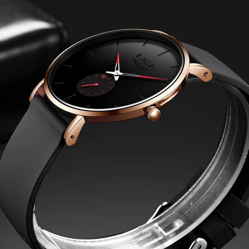 2022LIGE nowe silikonowe zegarki męskie moda codzienna Sport wodoodporny zegar Top marka luksusowy zegarek kwarcowy mężczyźni Relogio Masculino + Box