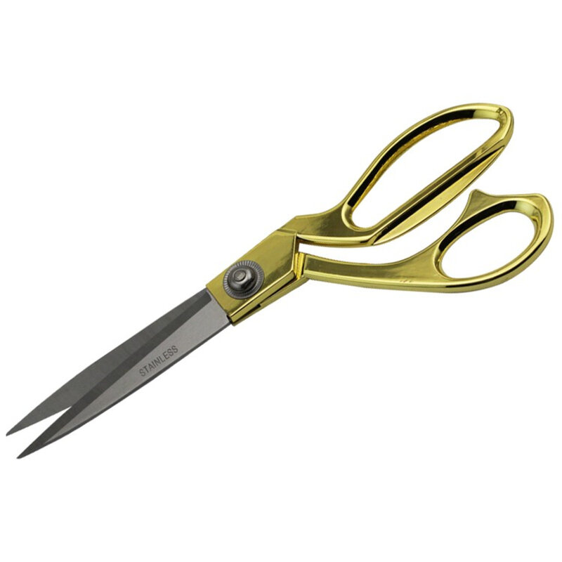 9.5 Cal złota rękojeść nożyczki ze stali nierdzewnej do krawieckich nożyc krawieckich szycie ubrań materiał narzędziowy do wycinania ręcznego materiał tekstylny