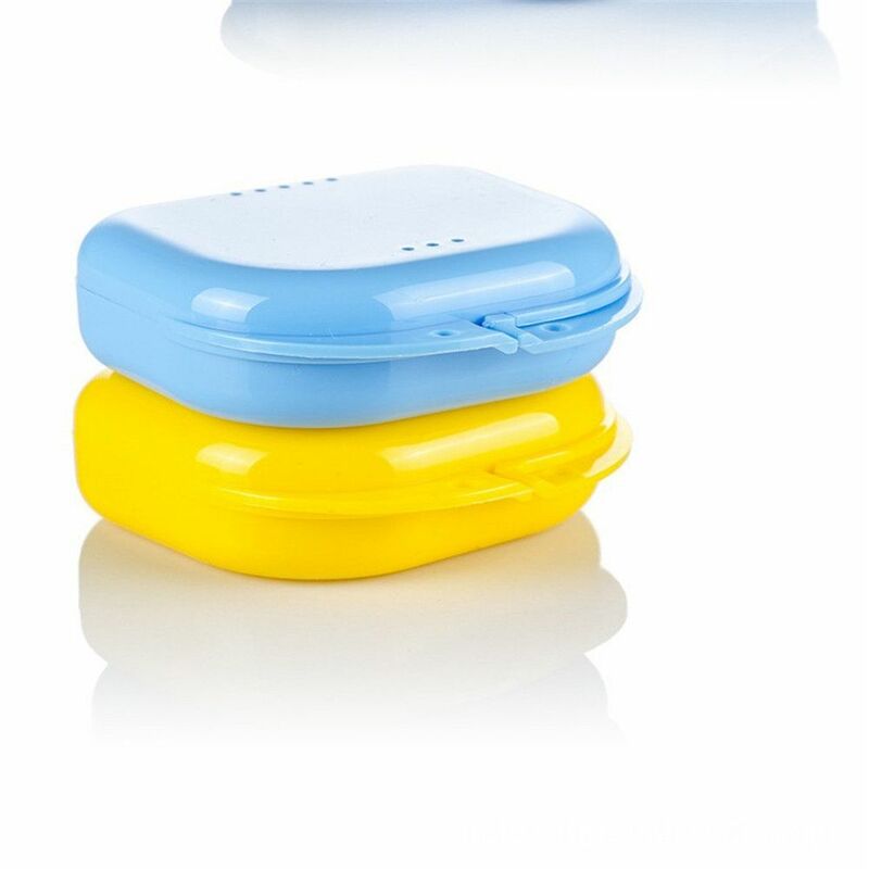 ขายร้อน Denture Storage Box แบบพกพา Mouth Guard คอนเทนเนอร์อุปกรณ์ถาดวงเล็บ Case Health Care Oral สุขอนามัยทันตกรรม