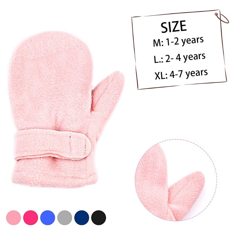 2021 noworodek niemowlę zimowe rękawiczki podszyte polarem łatwe w użyciu Baby Boy Girls Warm Thic